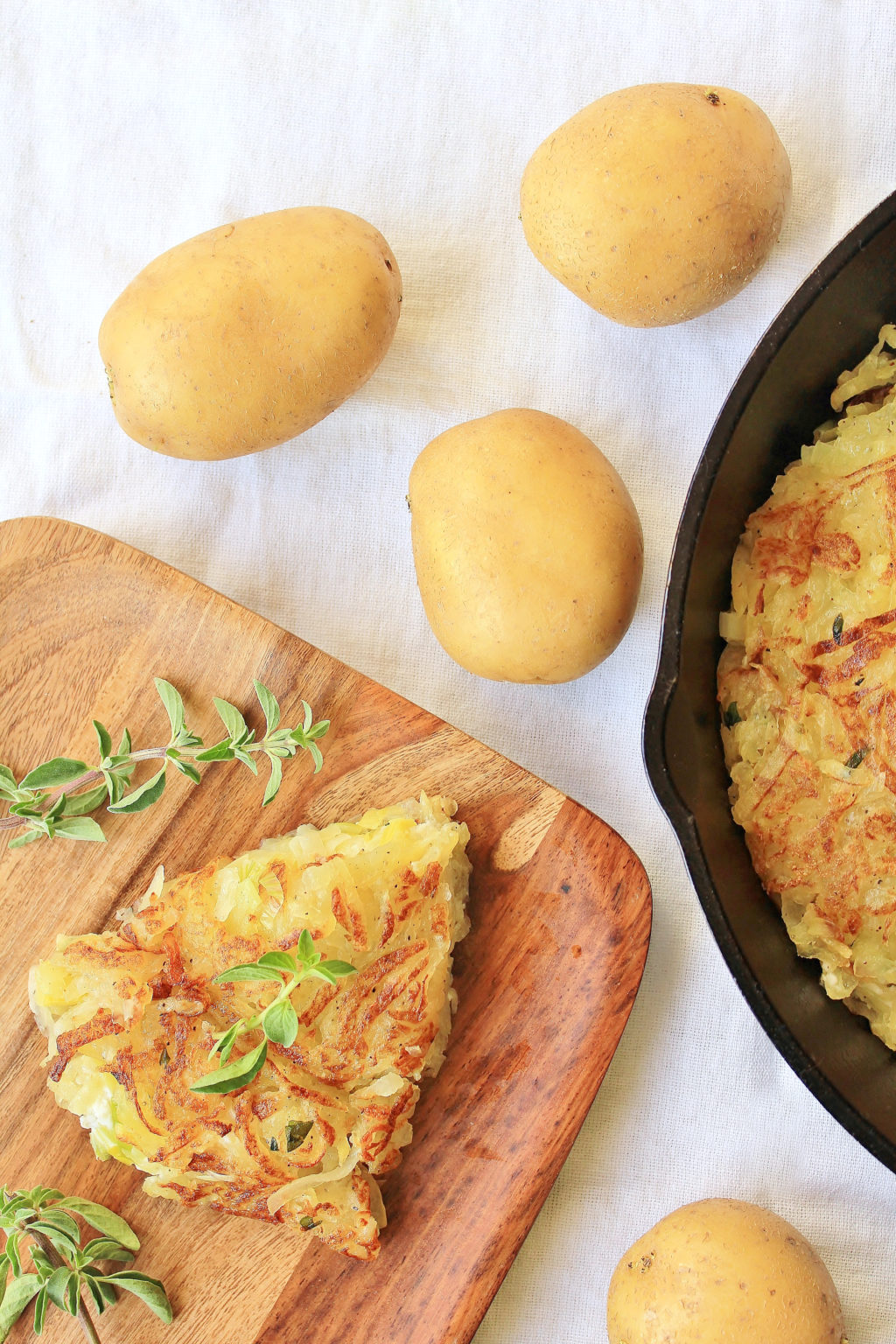 Swiss Potato Rosti with Goat Cheese and Leeks - Alison's Wonderland Recipes