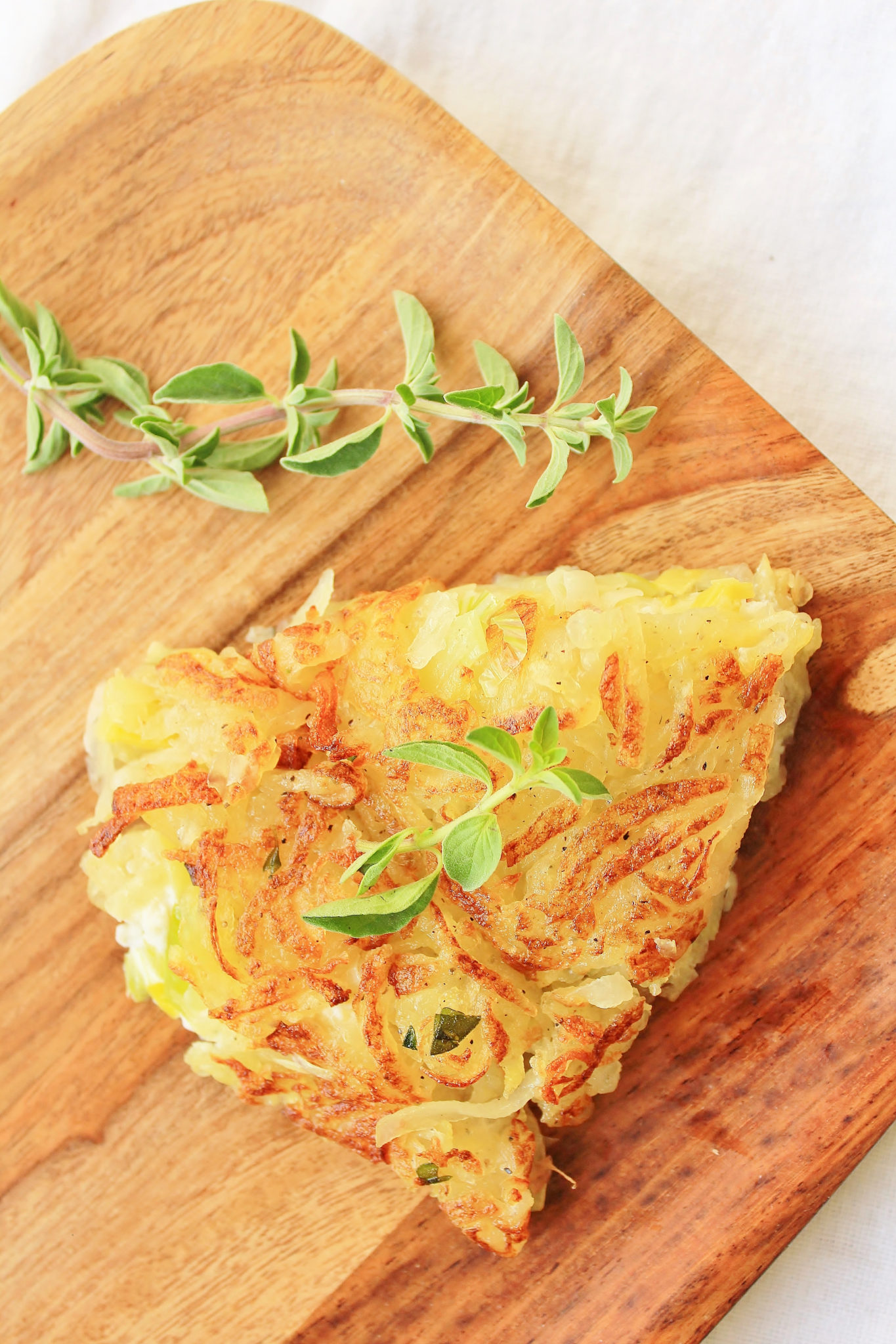 Swiss Potato Rosti with Goat Cheese and Leeks - Alison's Wonderland Recipes